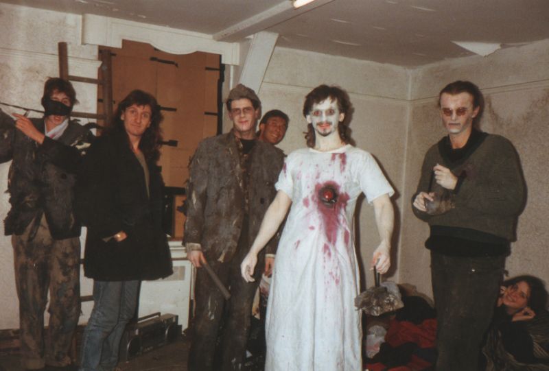 Second adventure zombies - spot the lazertag sensors on the costumes - the party was armed with lazertag guns.