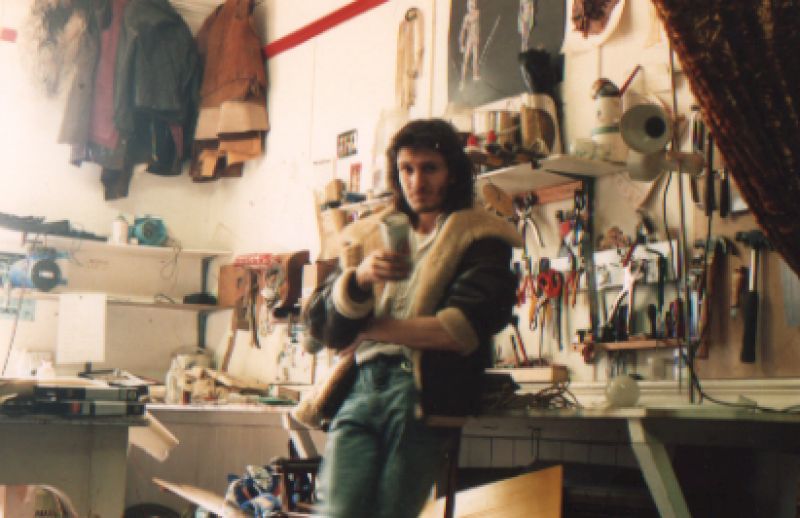Me in the Studio having a probably well-earned Stella.