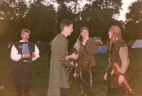At the first Summerfest - Dave Nye (far right) is wearing the 'Leather Octopus' - the FIRST EVER piece of leatherwork I did. Whatever happened to that eh?