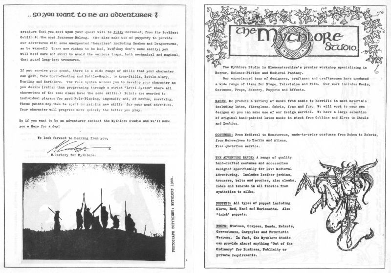 The Mythlore brochure continued