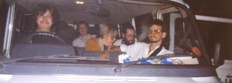 The Mythmobile - Gary at the helm, Mike navigating