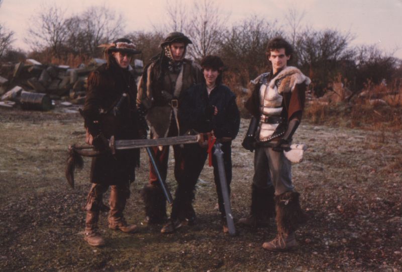 Outside The Dragon's Lair - Derby. Anyone seen Mike's armour since? (or his hair)