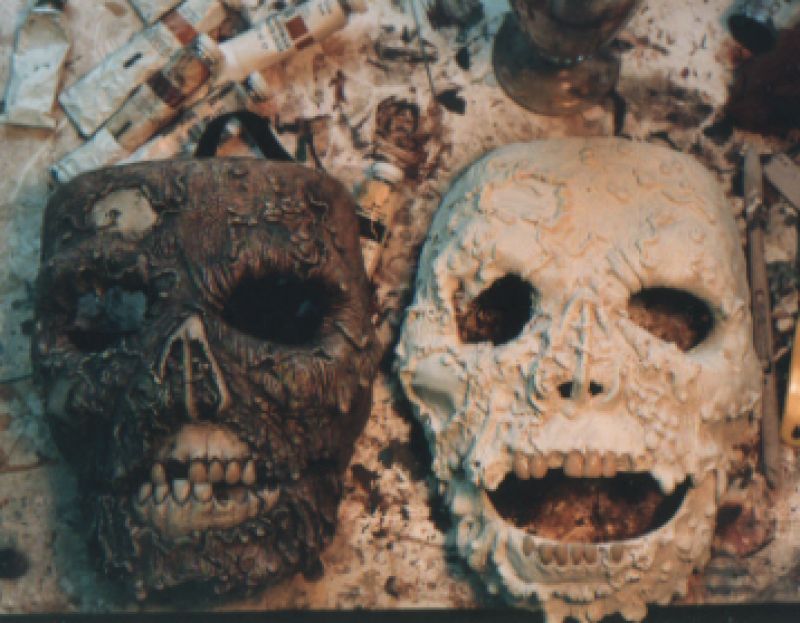 The original Prince Salkor mask - in finest cardboard and milliput. The second one was a commission from Steve (Fighting Fantasy) Jackson - wonder if he's still got it?