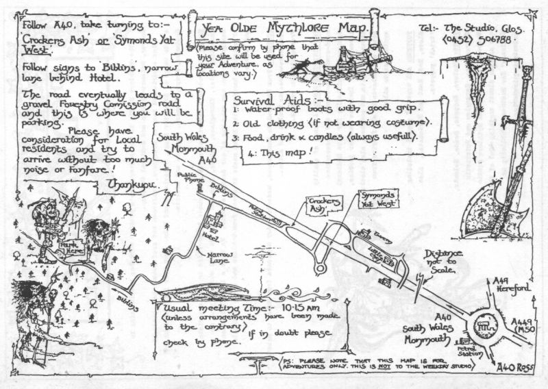 The map to the Forest of Dean site